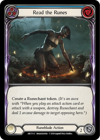 Image for Read the Runes (Blue) (ARC111) (Arcane Rising) - Flesh and Blood TCG
