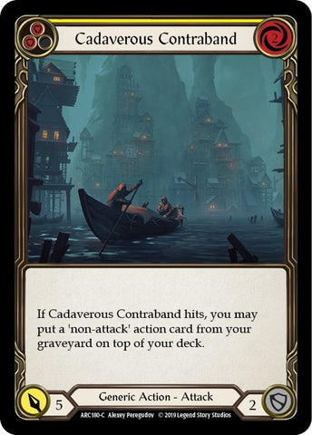 Image for Cadaverous Contraband (Yellow) (ARC180) (Arcane Rising) - Flesh and Blood TCG
