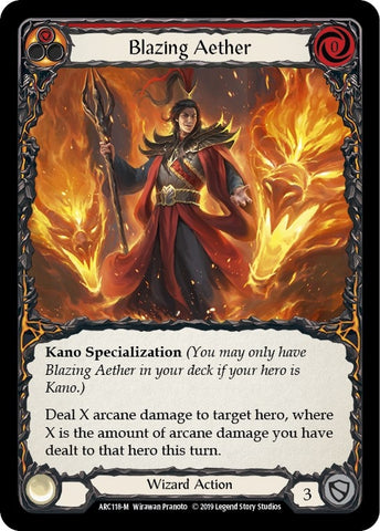 Image for Blazing Aether (ARC118) (Arcane Rising) - Flesh and Blood TCG