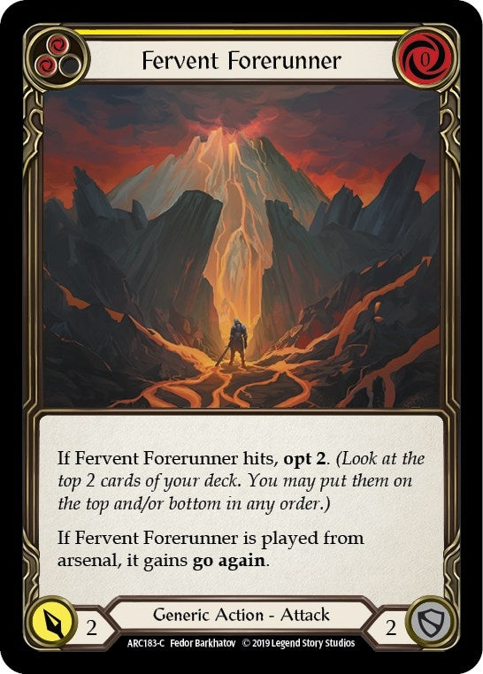 Image for Fervent Forerunner (Yellow) (ARC183) (Arcane Rising) - Flesh and Blood TCG