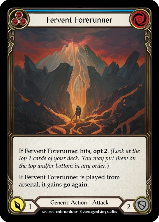 Image for Fervent Forerunner (Blue) (ARC184) (Arcane Rising) - Flesh and Blood TCG