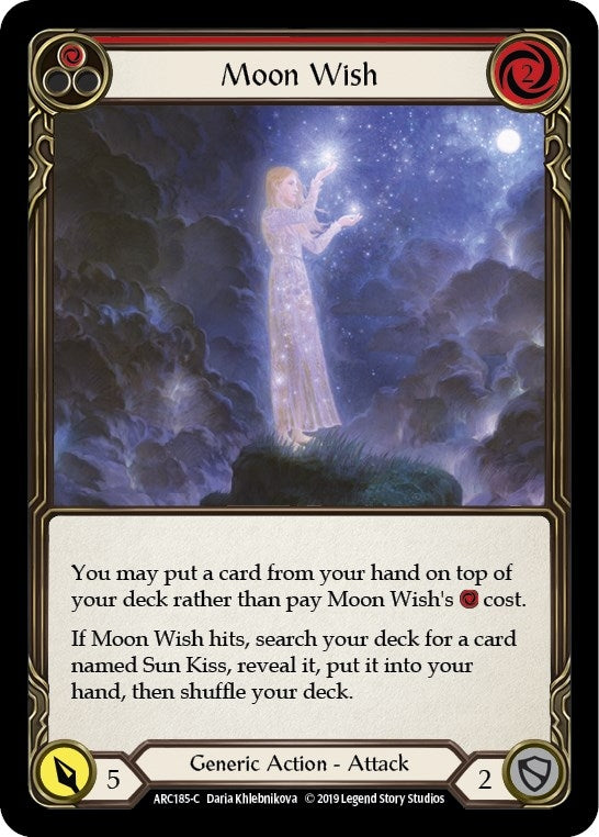 Image for Moon Wish (Red) (ARC185) (Arcane Rising) - Flesh and Blood TCG
