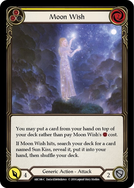 Image for Moon Wish (Yellow) (ARC186) (Arcane Rising) - Flesh and Blood TCG