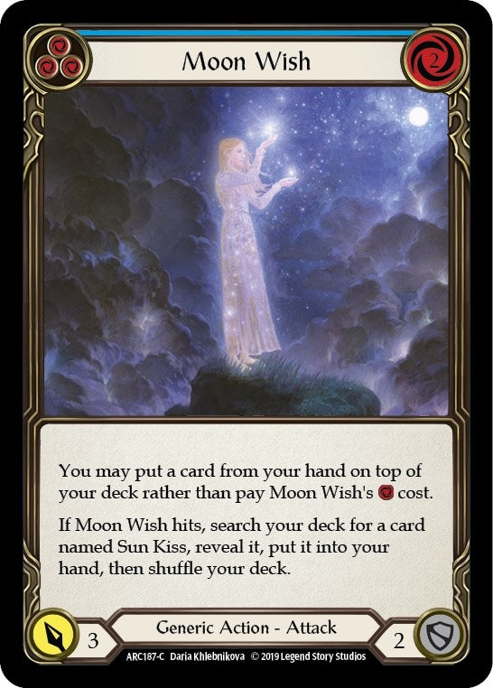 Image for Moon Wish (Blue) (ARC187) (Arcane Rising) - Flesh and Blood TCG