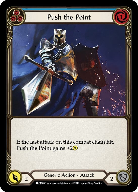 Image for Push the Point (Blue) (ARC190) (Arcane Rising) - Flesh and Blood TCG
