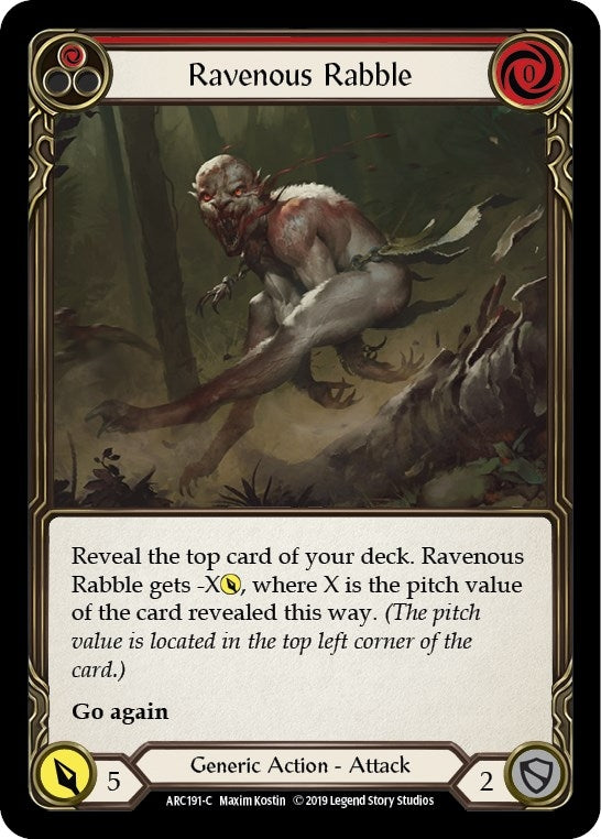Image for Ravenous Rabble (Red) (ARC191) (Arcane Rising) - Flesh and Blood TCG
