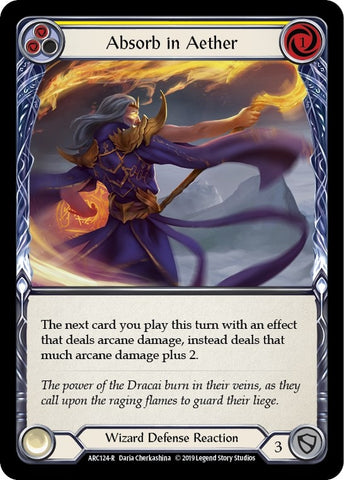 Image for Absorb in Aether (Yellow) (ARC124) (Arcane Rising) - Flesh and Blood TCG