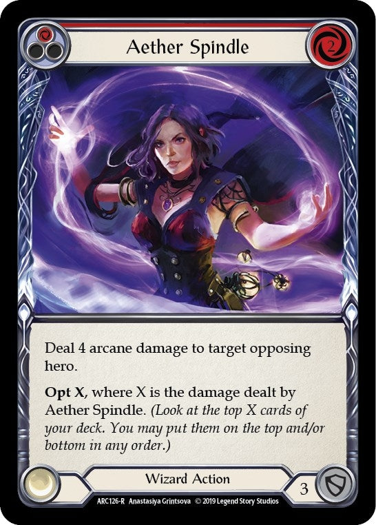 Image for Aether Spindle (Red) (ARC126) (Arcane Rising) - Flesh and Blood TCG