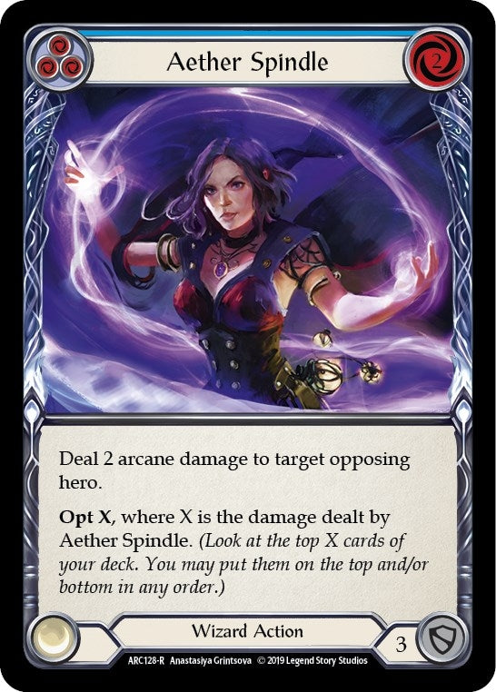 Image for Aether Spindle (Blue) (ARC128) (Arcane Rising) - Flesh and Blood TCG