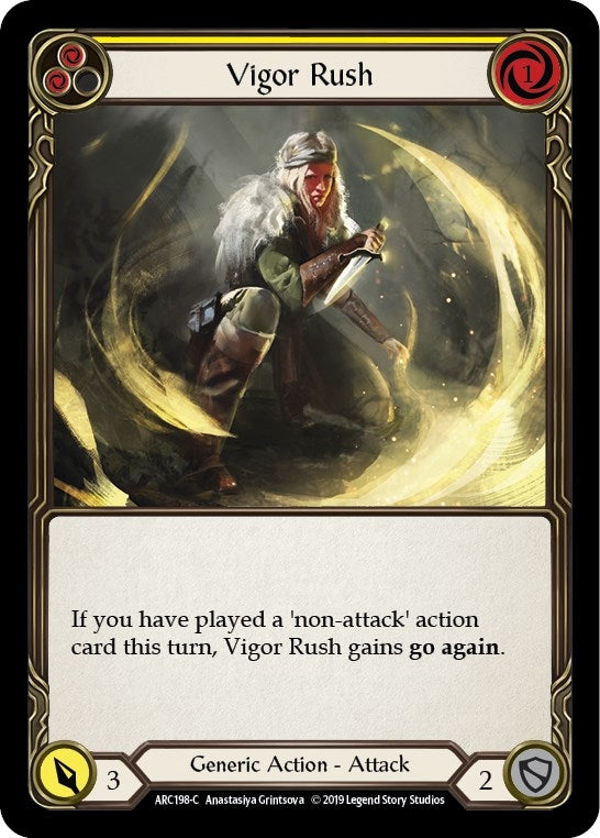 Image for Vigor Rush (Yellow) (ARC198) (Arcane Rising) - Flesh and Blood TCG