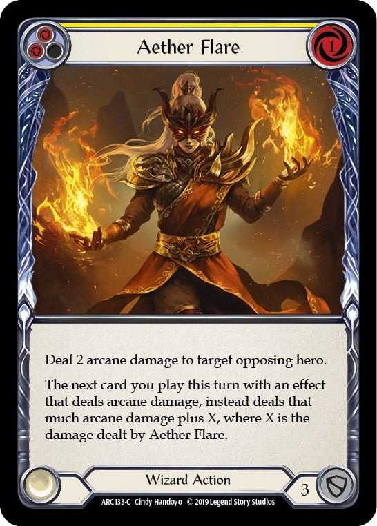 Image for Aether Flare (Yellow) (ARC133) (Arcane Rising) - Flesh and Blood TCG