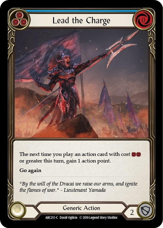 Image for Lead the Charge (Blue) (ARC211) (Arcane Rising) - Flesh and Blood TCG