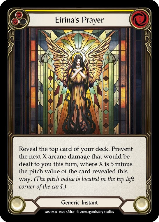 Image for Eirina's Prayer (Yellow) (ARC174) (Arcane Rising) - Flesh and Blood TCG