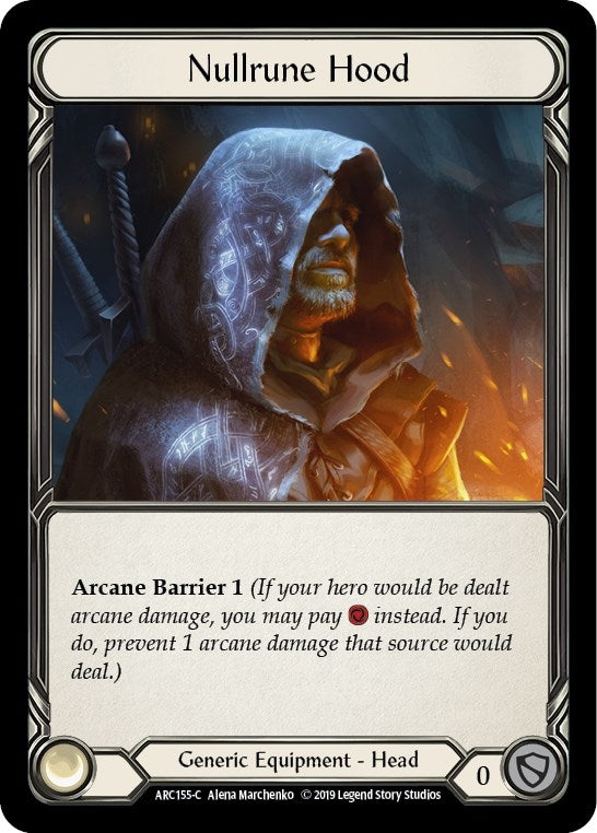 Image for Nullrune Hood (ARC155) (Arcane Rising) - Flesh and Blood TCG