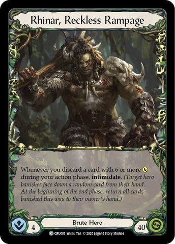 Image for Rhinar, Reckless Rampage (CRU001) (Crucible of War) - Flesh and Blood TCG