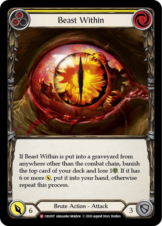 Image for Beast Within (CRU007) (Crucible of War) - Flesh and Blood TCG