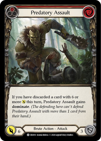 Image for Predatory Assault (Red) (CRU013) (Crucible of War) - Flesh and Blood TCG