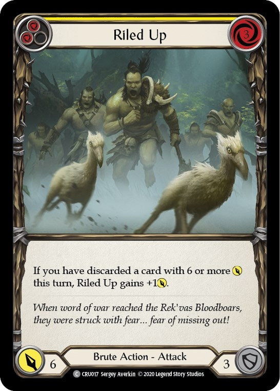 Image for Riled Up (Yellow) (CRU017) (Crucible of War) - Flesh and Blood TCG