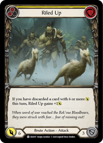 Image for Riled Up (Yellow) (CRU017) (Crucible of War) - Flesh and Blood TCG