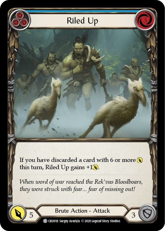 Image for Riled Up (Blue) (CRU018) (Crucible of War) - Flesh and Blood TCG