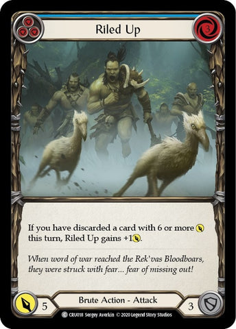 Image for Riled Up (Blue) (CRU018) (Crucible of War) - Flesh and Blood TCG