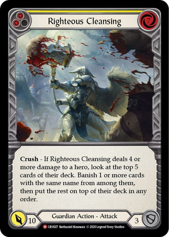 Image for Righteous Cleansing (CRU027) (Crucible of War) - Flesh and Blood TCG