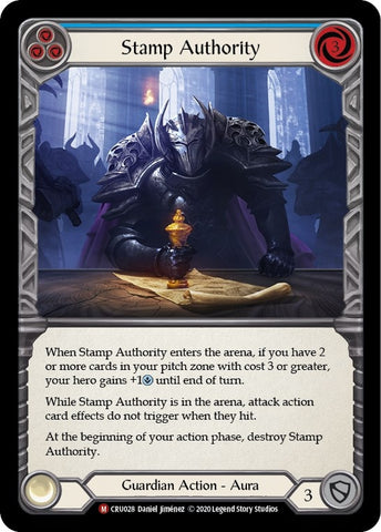 Image for Stamp Authority (CRU028) (Crucible of War) - Flesh and Blood TCG