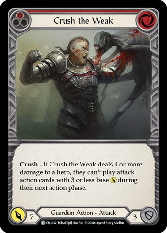 Image for Crush the Weak (Red) (CRU032) (Crucible of War) - Flesh and Blood TCG