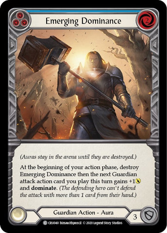Image for Emerging Dominance (Blue) (CRU040) (Crucible of War) - Flesh and Blood TCG