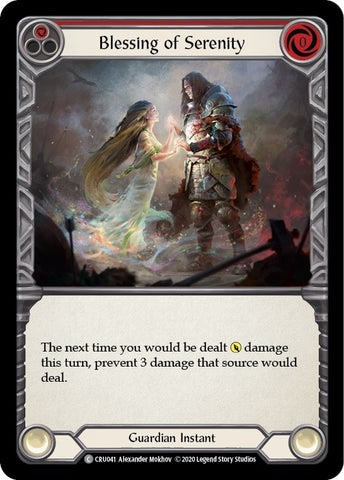 Image for Blessing of Serenity (Red) (CRU041) (Crucible of War) - Flesh and Blood TCG
