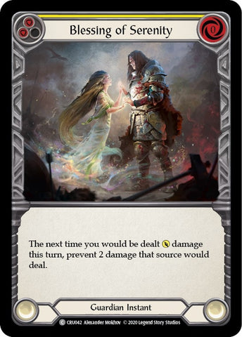 Image for Blessing of Serenity (Yellow) (CRU042) (Crucible of War) - Flesh and Blood TCG