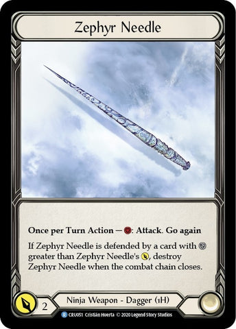 Image for Zephyr Needle (CRU051) (Crucible of War) - Flesh and Blood TCG