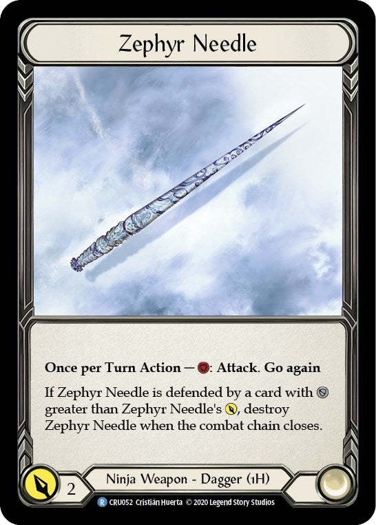 Image for Zephyr Needle (Reverse) (CRU052) (Crucible of War) - Flesh and Blood TCG