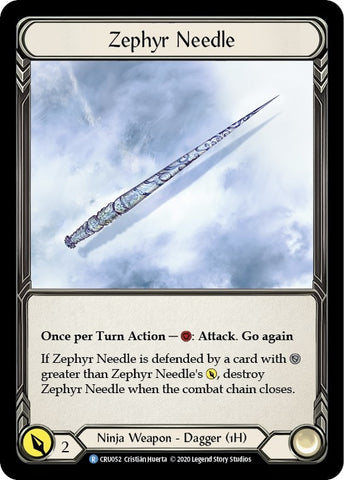 Image for Zephyr Needle (Reverse) (CRU052) (Crucible of War) - Flesh and Blood TCG