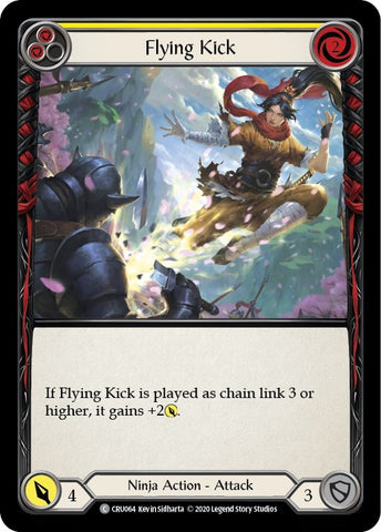 Image for Flying Kick (Yellow) (CRU064) (Crucible of War) - Flesh and Blood TCG