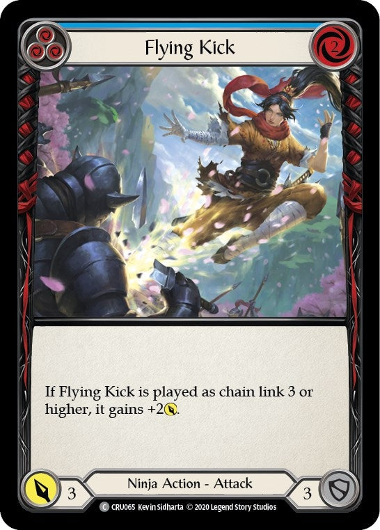 Image for Flying Kick (Blue) (CRU065) (Crucible of War) - Flesh and Blood TCG