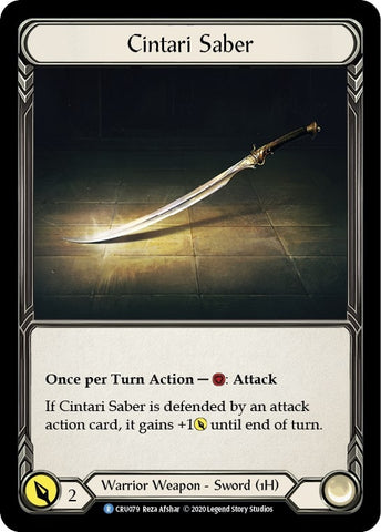 Image for Cintari Saber (CRU079) (Crucible of War) - Flesh and Blood TCG