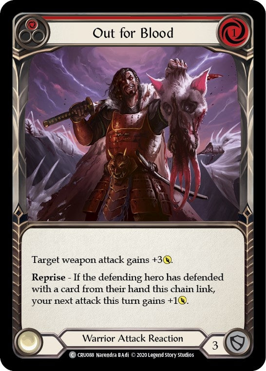Image for Out for Blood (Red) (CRU088) (Crucible of War) - Flesh and Blood TCG