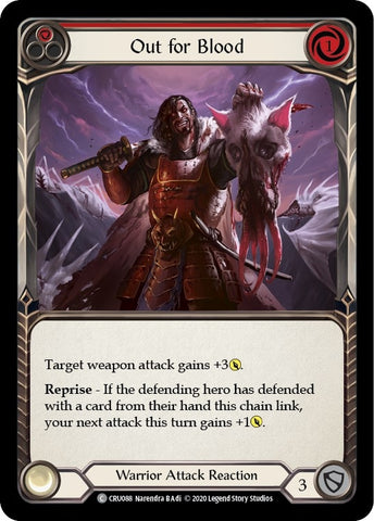 Image for Out for Blood (Red) (CRU088) (Crucible of War) - Flesh and Blood TCG