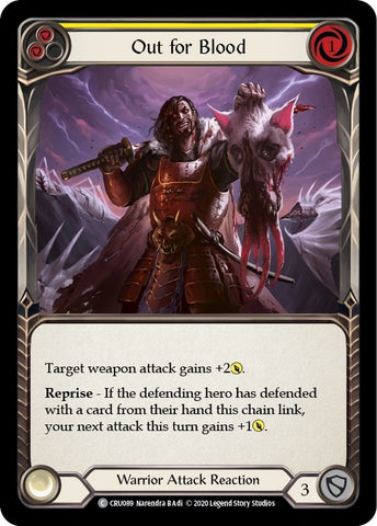 Image for Out for Blood (Yellow) (CRU089) (Crucible of War) - Flesh and Blood TCG