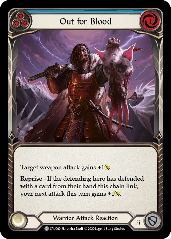 Image for Out for Blood (Blue) (CRU090) (Crucible of War) - Flesh and Blood TCG