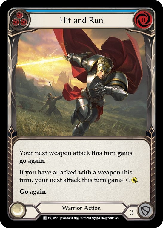 Image for Hit and Run (Blue) (CRU093) (Crucible of War) - Flesh and Blood TCG