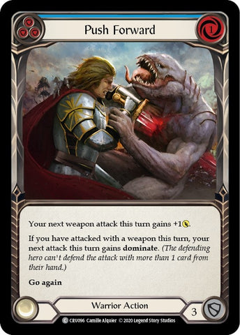 Image for Push Forward (Blue) (CRU096) (Crucible of War) - Flesh and Blood TCG