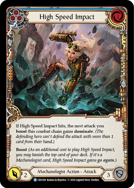 Image for High Speed Impact (Blue) (CRU108) (Crucible of War) - Flesh and Blood TCG