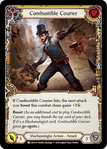Image for Combustible Courier (Yellow) (CRU110) (Crucible of War) - Flesh and Blood TCG