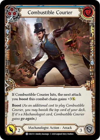 Image for Combustible Courier (Blue) (CRU111) (Crucible of War) - Flesh and Blood TCG