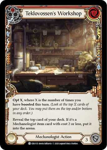 Image for Teklovossen's Workshop (Red) (CRU115) (Crucible of War) - Flesh and Blood TCG