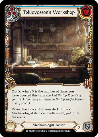 Image for Teklovossen's Workshop (Blue) (CRU117) (Crucible of War) - Flesh and Blood TCG