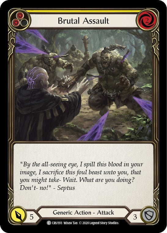 Image for Brutal Assault (Yellow) (CRU193) (Crucible of War) - Flesh and Blood TCG
