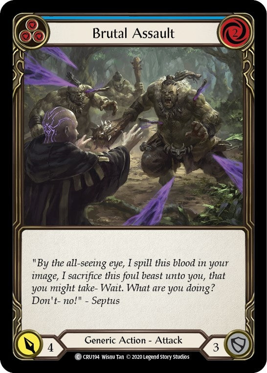 Image for Brutal Assault (Blue) (CRU194) (Crucible of War) - Flesh and Blood TCG